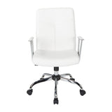 OSP Home Furnishings Faux Leather Chair White