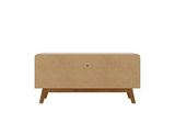 Manhattan Comfort Camberly Mid-Century Modern TV Stand Off White and Cinnamon 245BMC12