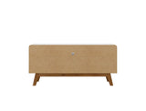 Manhattan Comfort Camberly Mid-Century Modern TV Stand White and Cinnamon 245BMC6