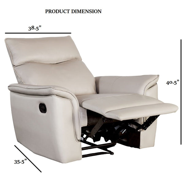 English Elm Transitional Multi-Function Glider Recliner with Channel Back, Cup Holders, Hidden Storage, Upholstered Comfort taupe 40 L x 31 W x 28 H B2741P387108