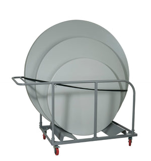 OSP Home Furnishings Caddy for Round Tables with Locking Swivel Casters and Removable Stake Sides TC106