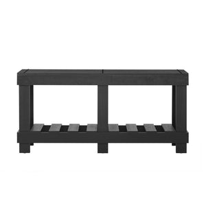 English Elm U_Style 62.9" Vintage Entryway Table - Solid Fir Wood With Rustic Design, 6 Legs & Ample Storage Space N711P289135B-GIGA