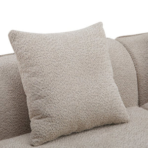 English Elm Christopher Knight Home® - 126" Curved Sectional Sofa In Almond Boucle - Modern Comfort For Stylish Living Spaces & Families N771P247830V_N771P247831V