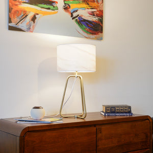 English Elm Ashcroft Furniture - New Stylish Modern Desk Lamp With Marble Shade & Bronze Base - Perfect For Bedside & Home Office Decor B183P315078
