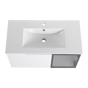 English Elm 60" Freestanding Double Sink Bathroom Vanity with Soft-close Doors and Three Drawers W999S00531