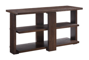 English Elm Niamey Ash Veneer Sofa Table with Open Shelves for Entryway or Living Room B2726P251271
