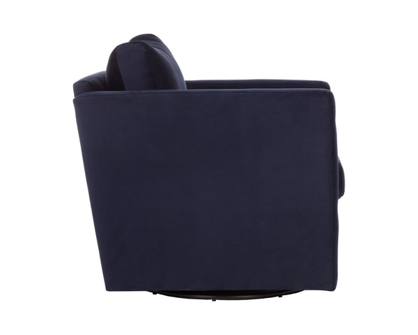 Sunpan GEORGIE Swivel Lounge Chair in Abbington Navy – Modern Comfort, Stylish Design for Any Space 110632