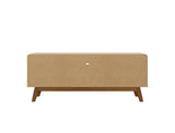 Manhattan Comfort Camberly Mid-Century Modern TV Stand Off White and Cinnamon 246BMC12