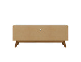 Manhattan Comfort Camberly Mid-Century Modern TV Stand White and Cinnamon 246BMC62