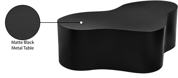 Meridian Furniture Tevere Angular Iron Coffee Table Sculptural Low Profile Accent for Modern Living Rooms Black 246Black-C