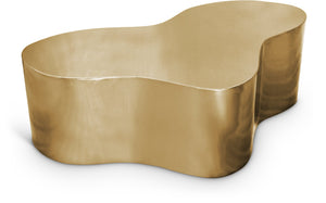 Meridian Furniture Tevere Angular Iron Coffee Table Sculptural Low Profile Accent for Modern Living Rooms Gold 246Gold-C