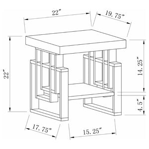 English Elm Fletcher Gloss White Lacquer Coffee and End Table Set for Modern Living Rooms B062S01660