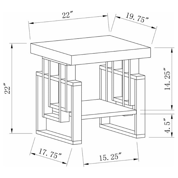 English Elm Fletcher Gloss White Lacquer Coffee and End Table Set for Modern Living Rooms B062S01660