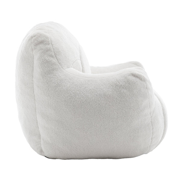 English Elm Bean Bag Chair With Memory Foam - Plush Teddy Upholstery For Cozy Relaxation In Any Space! W2200P247712