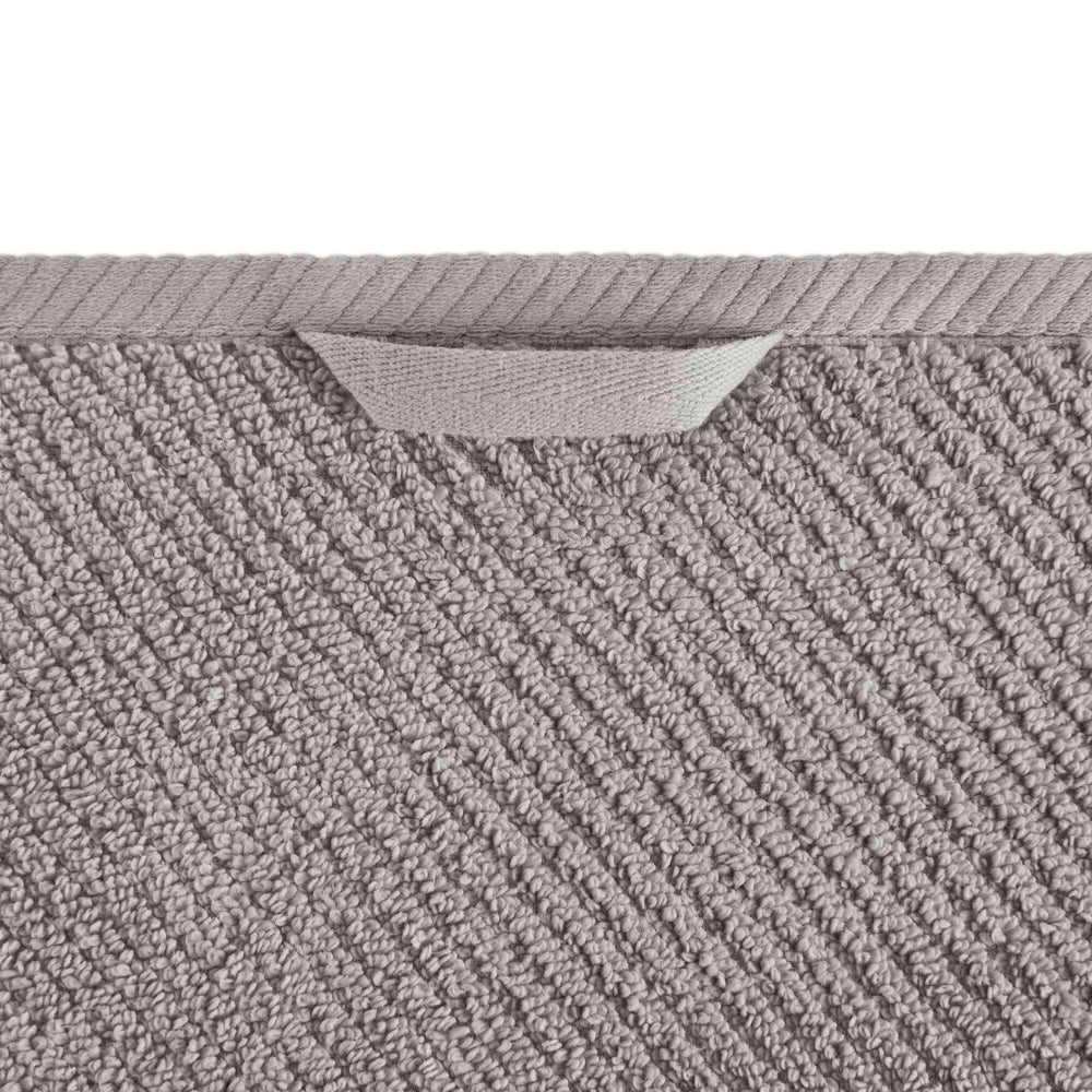 JLA Home Madison Park - 100% Cotton Zero-Twist Diagonal Ribbed Washcloths 6-Pack — Plush, Quick-Dry, High-Absorbency Towels Grey MP73-8866