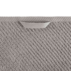 JLA Home Madison Park - 100% Cotton Zero-Twist Diagonal Ribbed Washcloths 6-Pack — Plush, Quick-Dry, High-Absorbency Towels Grey MP73-8866