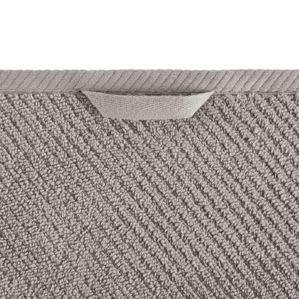 JLA Home Madison Park - 100% Cotton Zero-Twist Diagonal Ribbed Washcloths 6-Pack — Plush, Quick-Dry, High-Absorbency Towels Grey MP73-8866