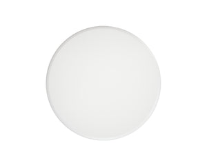 Sunpan Iolite Round Concrete Coffee Table - Contemporary Design for Indoor and Outdoor Spaces, Unique Appeal White