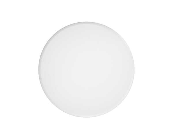 Sunpan Iolite Round Concrete Coffee Table - Contemporary Design for Indoor and Outdoor Spaces, Unique Appeal White