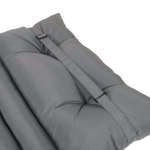 English Elm 2PCS 72.8" Chaise Lounge Cushions Grey - Outdoor Patio Replacement Set with Straps, Removable Covers, Plush Sponge Comfort W419P182869