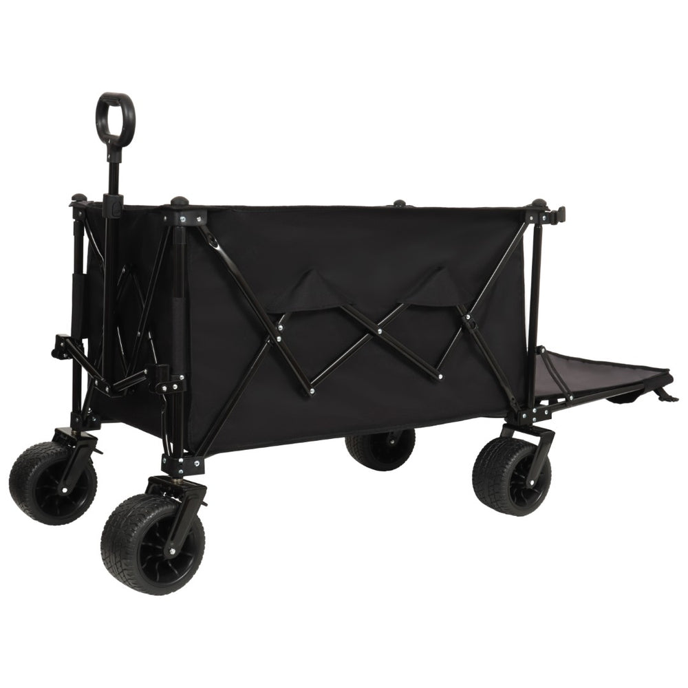English Elm Foldable Heavy Duty Wagon Cart 480lb Capacity All-terrain Wheels Extendable Cargo Bed W2932P289382