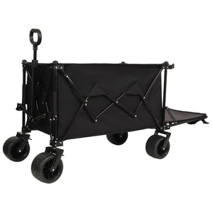 English Elm Foldable Heavy Duty Wagon Cart 480lb Capacity All-terrain Wheels Extendable Cargo Bed W2932P289382