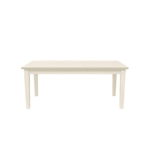 Alpine Furniture Avery Extension Dining Table With Built-In Leaf, Storage Drawers, Classic Cream Finish For Homes Coconut Milk 2478-01