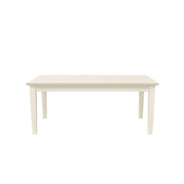 Alpine Furniture Avery Extension Dining Table With Built-In Leaf, Storage Drawers, Classic Cream Finish For Homes Coconut Milk 2478-01