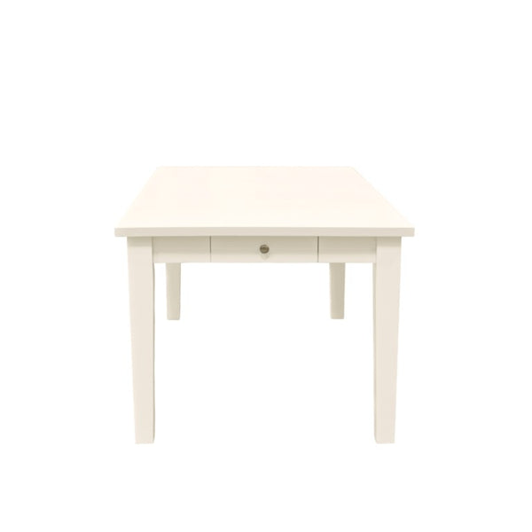 Alpine Furniture Avery Extension Dining Table With Built-In Leaf, Storage Drawers, Classic Cream Finish For Homes Coconut Milk 2478-01