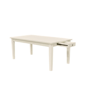 Alpine Furniture Avery Extension Dining Table With Built-In Leaf, Storage Drawers, Classic Cream Finish For Homes Coconut Milk 2478-01