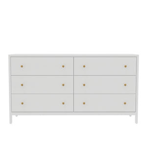 Alpine Furniture Avery Dresser – Timeless Elegance With Ample Storage, Modern Farmhouse Charm & Rustic Style Coconut Milk Rubberwood Solids & Oak Veneer 2478-03-alpine