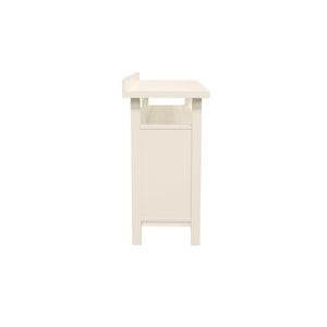 Alpine Furniture Avery Coconut Milk Sideboard Buffet With Open Shelf, 4 Paneled Doors & Adjustable Storage, 54" 2478-06