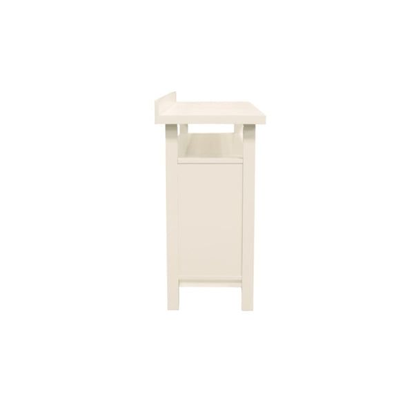 Alpine Furniture Avery Coconut Milk Sideboard Buffet With Open Shelf, 4 Paneled Doors & Adjustable Storage, 54" 2478-06