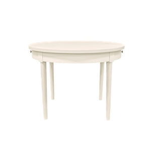 Alpine Furniture Avery Round Dining Table With Two Hidden Drawers, 42" Compact Stylish Round Table For 2–4 Guests Coconut Milk 2478-25