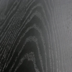 Alpine Furniture Avery Nightstand With Two Drawers & Open Shelf, Black Finish, Brass Knobs, Fully Assembled, 27.5"W 2478BLK-02