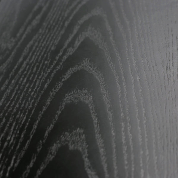 Alpine Furniture Avery Nightstand With Two Drawers & Open Shelf, Black Finish, Brass Knobs, Fully Assembled, 27.5"W 2478BLK-02