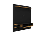 Manhattan Comfort Camberly Mid-Century Modern Entertainment Center Matte Black and Cinnamon 247BMC82