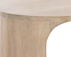 Sunpan Tomas Mid-Century Modern Coffee Table - Oval Solid Acacia Wood with Unique Natural Character 51"W