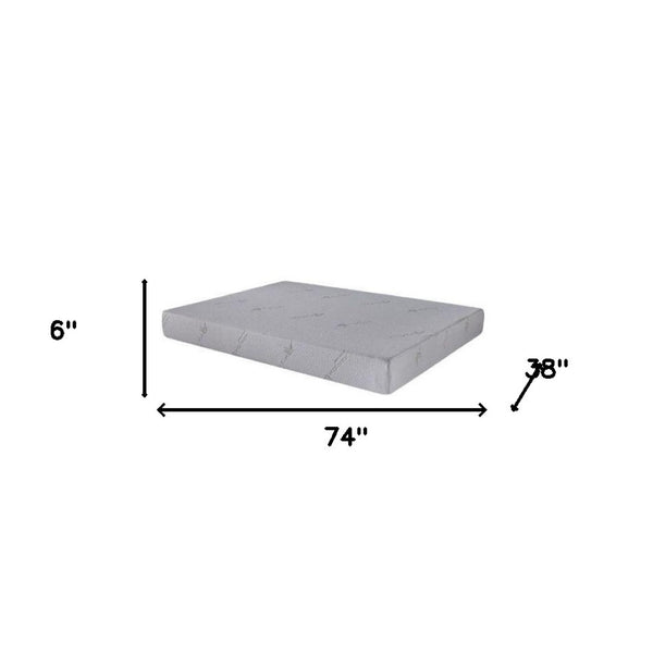 HomeRoots 6" Aloe Vera Infused Memory Foam Mattress for Restorative Sleep, Comfort & Support with Motion Isolation Twin 248076