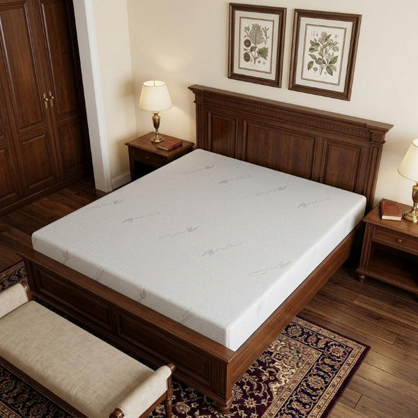 6 Inch Queen Size Aloe Vera Medium Comfort Memory Foam Mattress for Restful Sleep