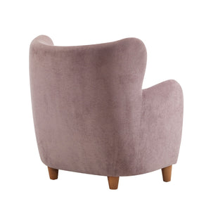 English Elm Christopher Knight Home® - Lucia Velvet Wingback Armchair with Pocket Spring Cushion, Mid-Century Birch Legs, Luxe Comfort Light Purple 31.5 L x 30.75 W x 30.5 H N776P205426P