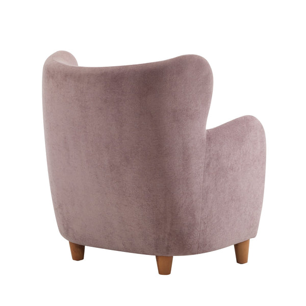 English Elm Christopher Knight Home® - Lucia Velvet Wingback Armchair with Pocket Spring Cushion, Mid-Century Birch Legs, Luxe Comfort Light Purple 31.5 L x 30.75 W x 30.5 H N776P205426P