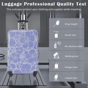 English Elm Hardshell Polycarbonate Luggage Set Three Piece Tsa Lock Spinner Travel Suitcases Blue N732P306618C
