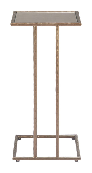 Zuo Modern Ringen Side Table Bronze - Modern Glass & Steel Design For Stylish Living Spaces And Minimalist Decor Bronze Glass,Steel 110534-zuo-modern