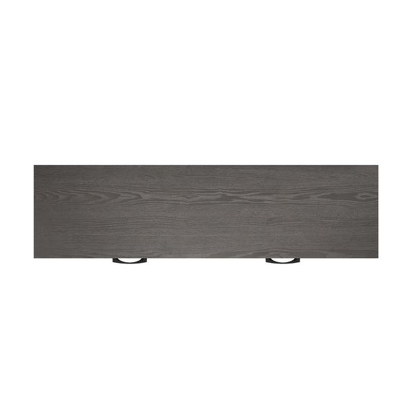 English Elm Wallace & Bay - Brown Modern Farmhouse 6-Drawer Dresser in Stone Brown Laminate Wood Look — Spacious, Stylish Storage B361P384481