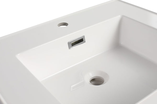 English Elm Resin Ameican White Oak Gel Basin Vanity Top 29.5x13.2x23.6 Inch Durable Non-Toxic Smooth Finish W1972P186770