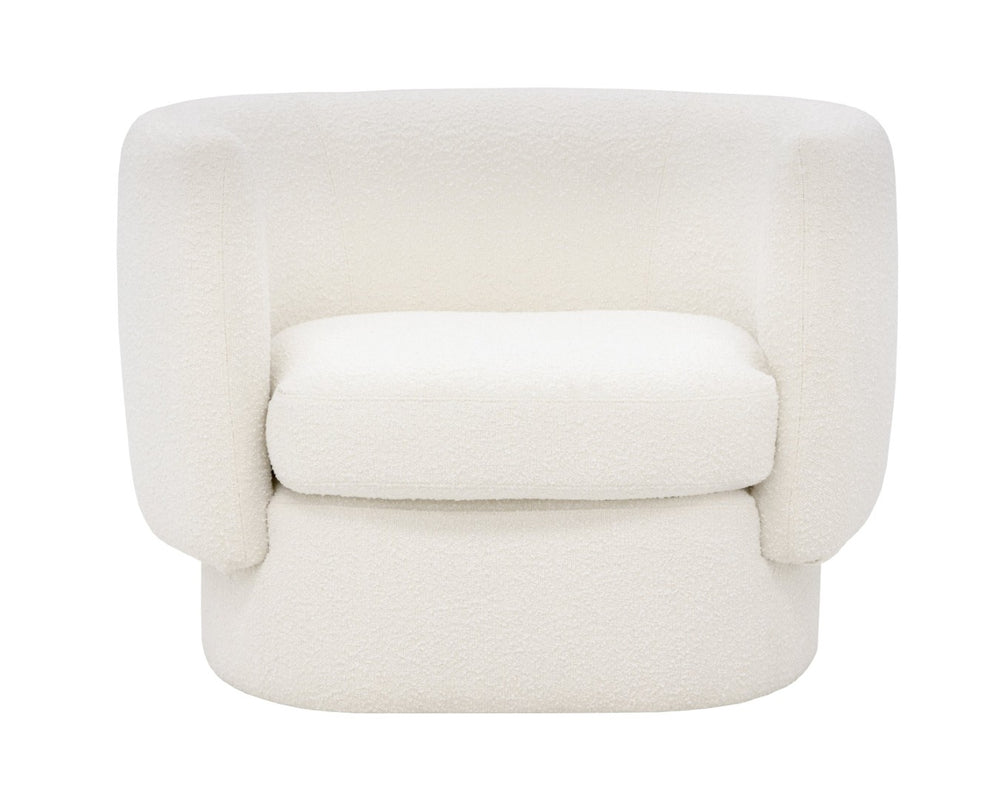 Sunpan VALENCE Sculptural Armchair in Maya White Boucle – Modern Elegance for Stylish Living Spaces 107996
