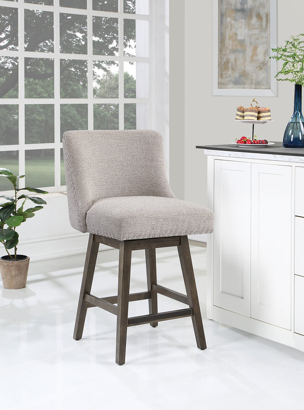 OSP Home Furnishings Granville 26" Swivel Stool Wheat / Grey