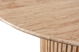 Genoa Beige Dining Table 248Travertine-DT48 Meridian Furniture