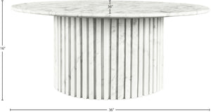 Genoa White Coffee Table 248White-CT Meridian Furniture